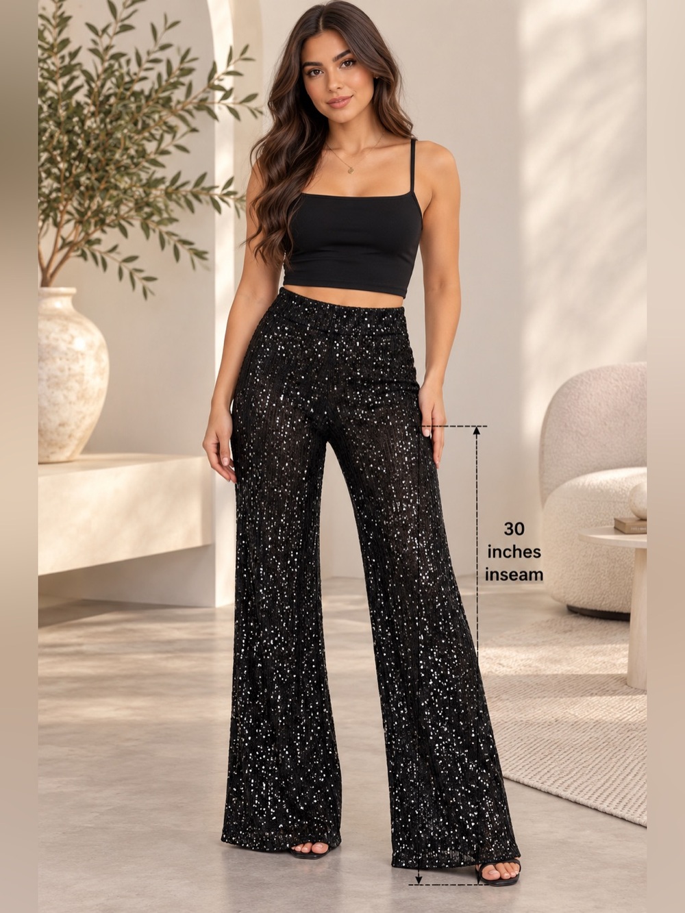 Wild Fable Women's Sequin Wide-Leg Dress
Pants with Built-In Shorts - XXS